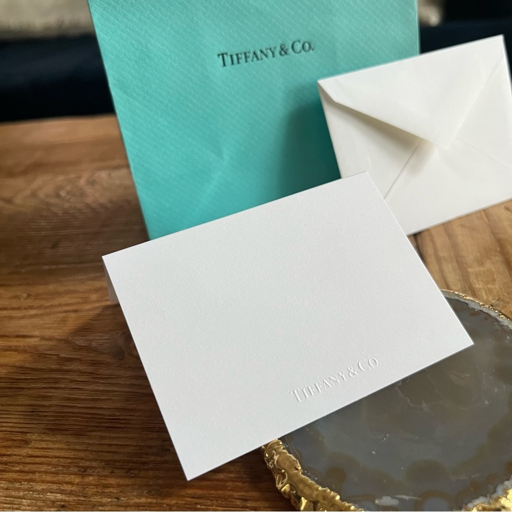 Authentic Tiffany & Co.® Tiffany Blue® Reusable Gift Bag With Card & Envelope - Picture 2 of 2